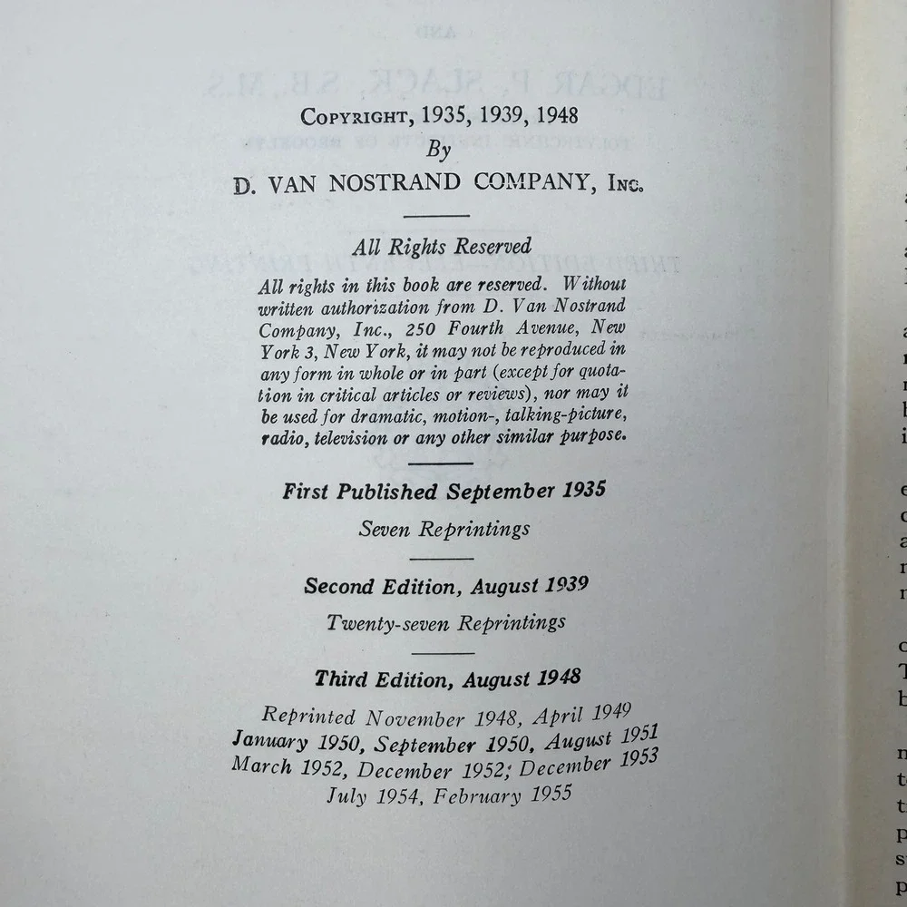 Hausmann Slack Physics Hardcover 1955 Third Edition 11th Printing Science Text